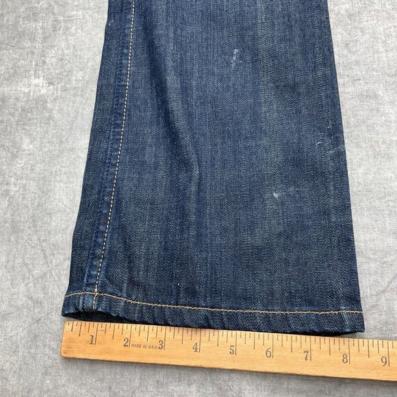 Express ReRock Jean Women 6 Blue Distressed Stitch Pocket Cotton Flap Stretch - Picture 10 of 16